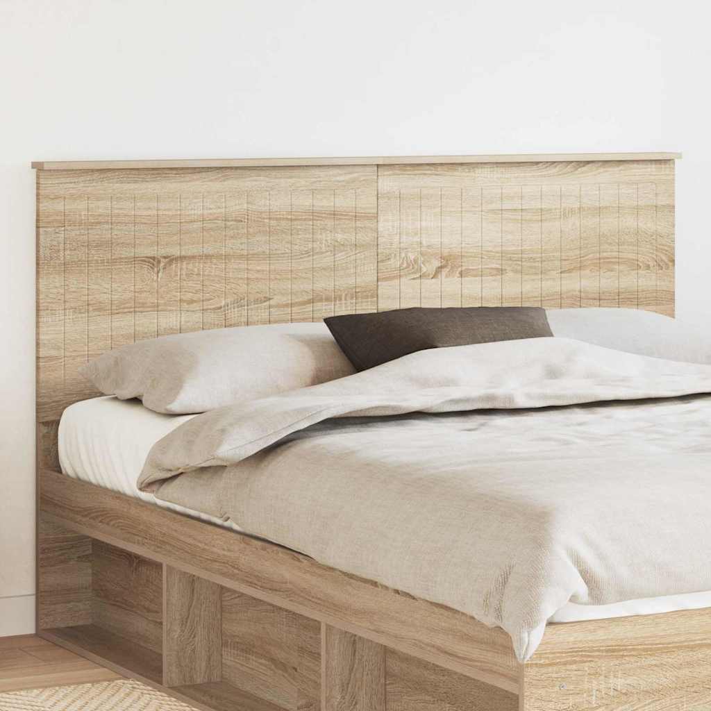 Hoofdbord met hoofdeinde Sonoma Eiken 160 cm Bewerkt hout