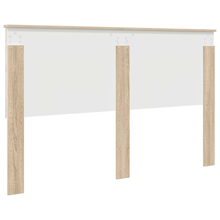 Hoofdbord met hoofdeinde Sonoma Eiken 160 cm Bewerkt hout