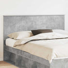 Headboard with Headboard Concrete Grey 160 cm Engineered Wood