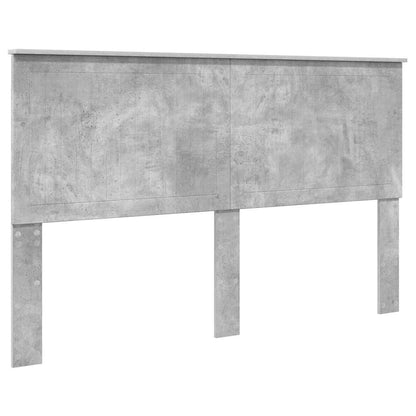 Hoofdbord met hoofdeinde Beton Grijs 160 cm Bewerkt hout