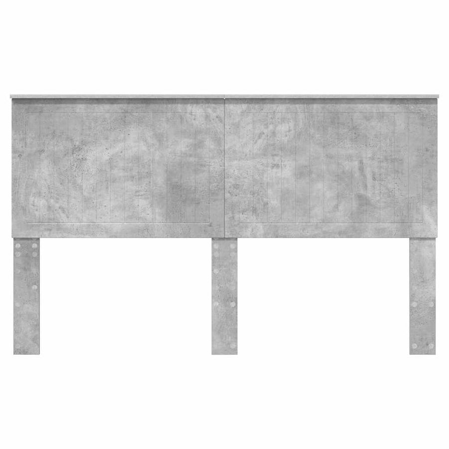 Hoofdbord met hoofdeinde Beton Grijs 160 cm Bewerkt hout