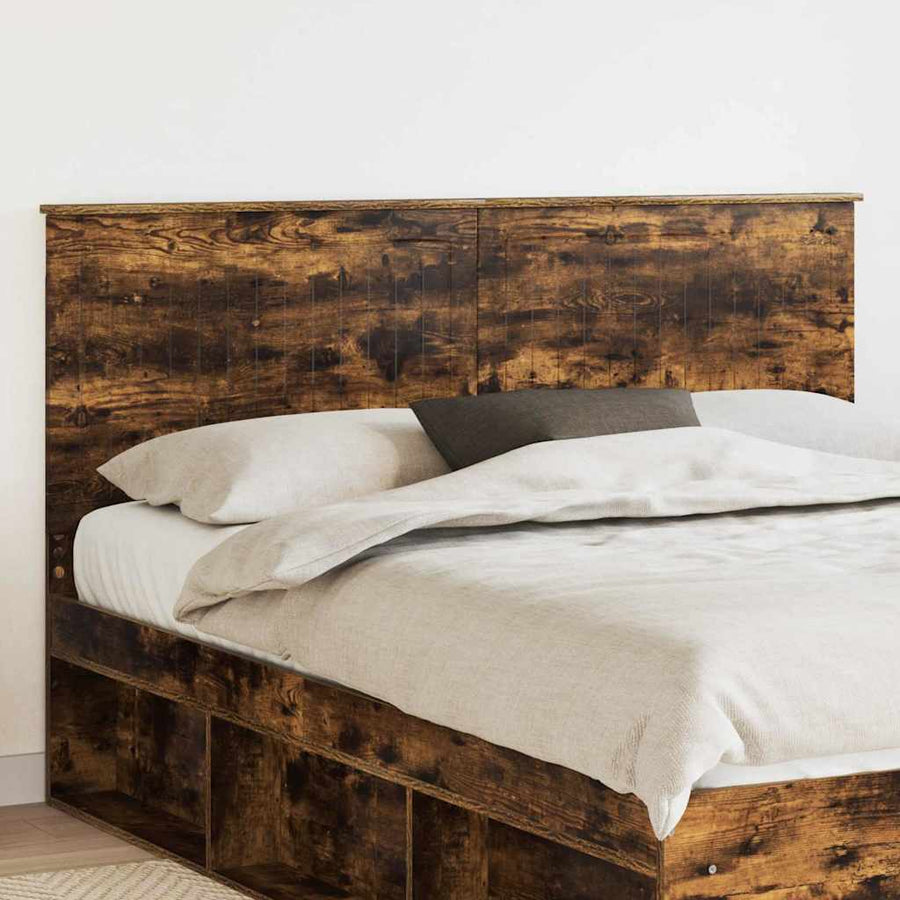 Hoofdbord met hoofdeinde Gerookt eiken 160 cm Bewerkt hout