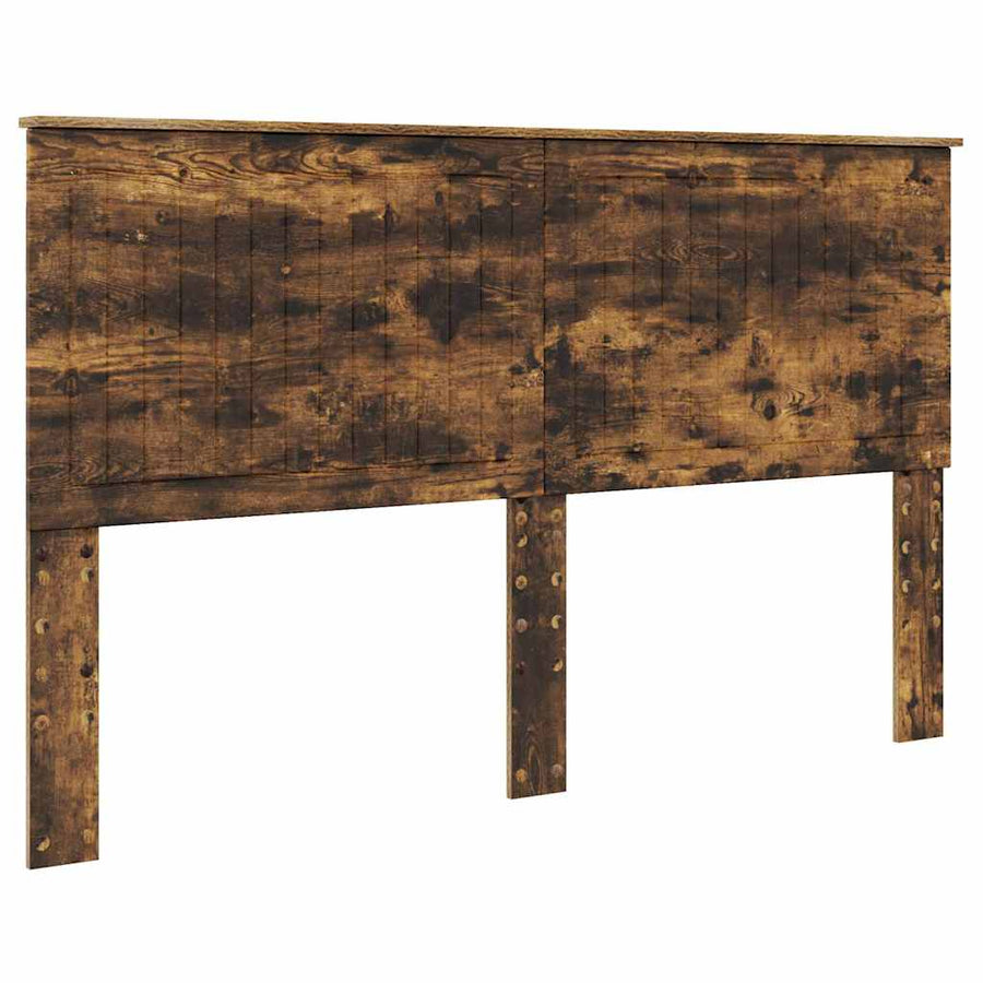 Hoofdbord met hoofdeinde Gerookt eiken 160 cm Bewerkt hout
