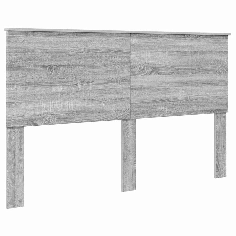 Hoofdbord met hoofdeinde Grijs Sonoma 160 cm Bewerkt hout