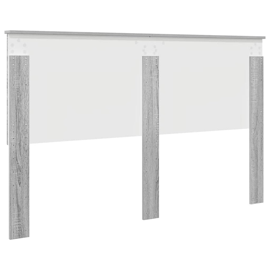 Hoofdbord met hoofdeinde Grijs Sonoma 160 cm Bewerkt hout