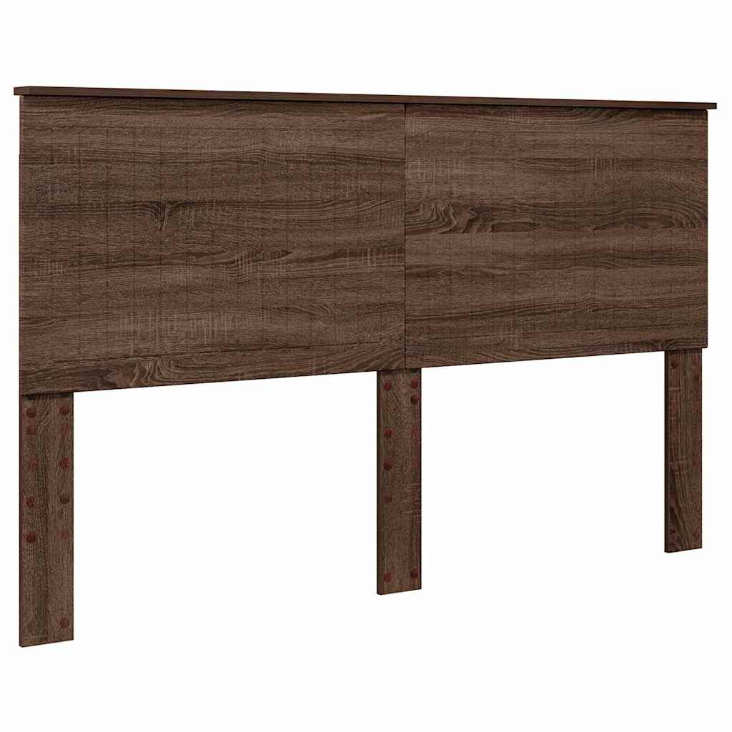 Hoofdbord met hoofdeinde Bruin Eiken 160 cm Bewerkt hout