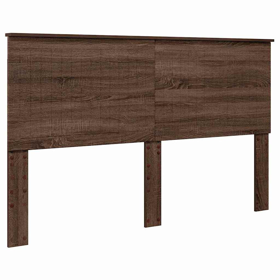 Hoofdbord met hoofdeinde Bruin Eiken 160 cm Bewerkt hout