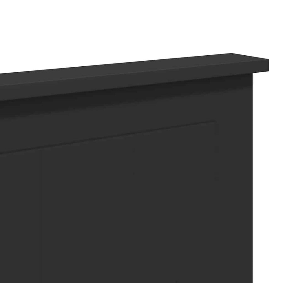 Hoofdbord met hoofdeinde Zwart Eiken 150 cm Bewerkt hout