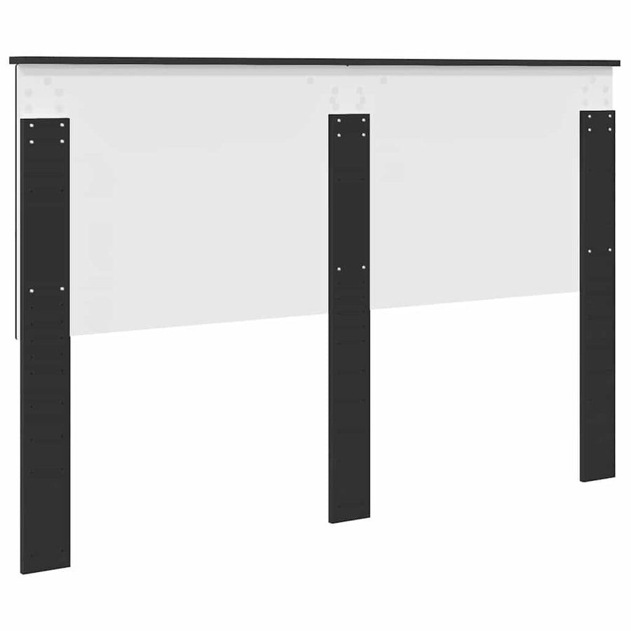 Hoofdbord met hoofdeinde Zwart Eiken 150 cm Bewerkt hout
