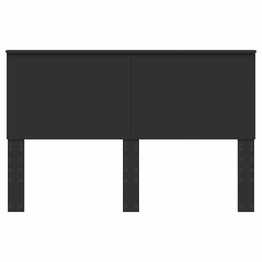 Hoofdbord met hoofdeinde Zwart Eiken 150 cm Bewerkt hout