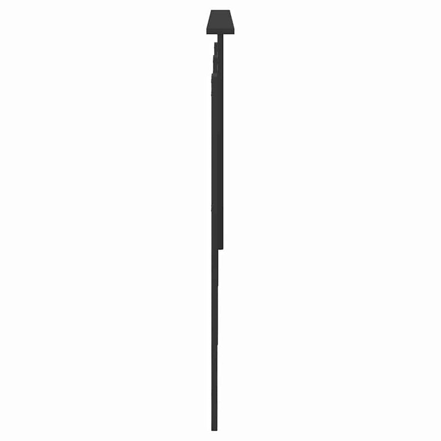 Hoofdbord met hoofdeinde Zwart Eiken 150 cm Bewerkt hout