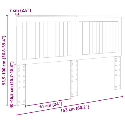 Hoofdbord met hoofdeinde Sonoma Eiken 150 cm Bewerkt hout