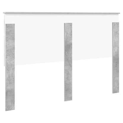 Hoofdbord met hoofdeinde Beton Grijs 150 cm Bewerkt hout