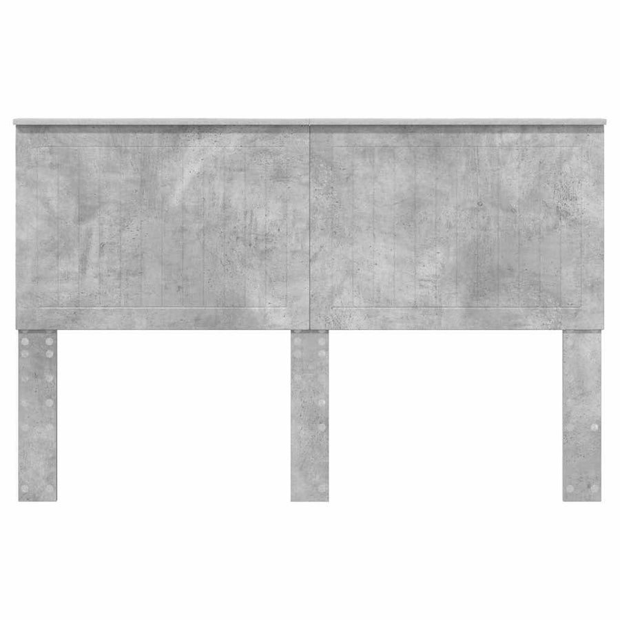 Hoofdbord met hoofdeinde Beton Grijs 150 cm Bewerkt hout