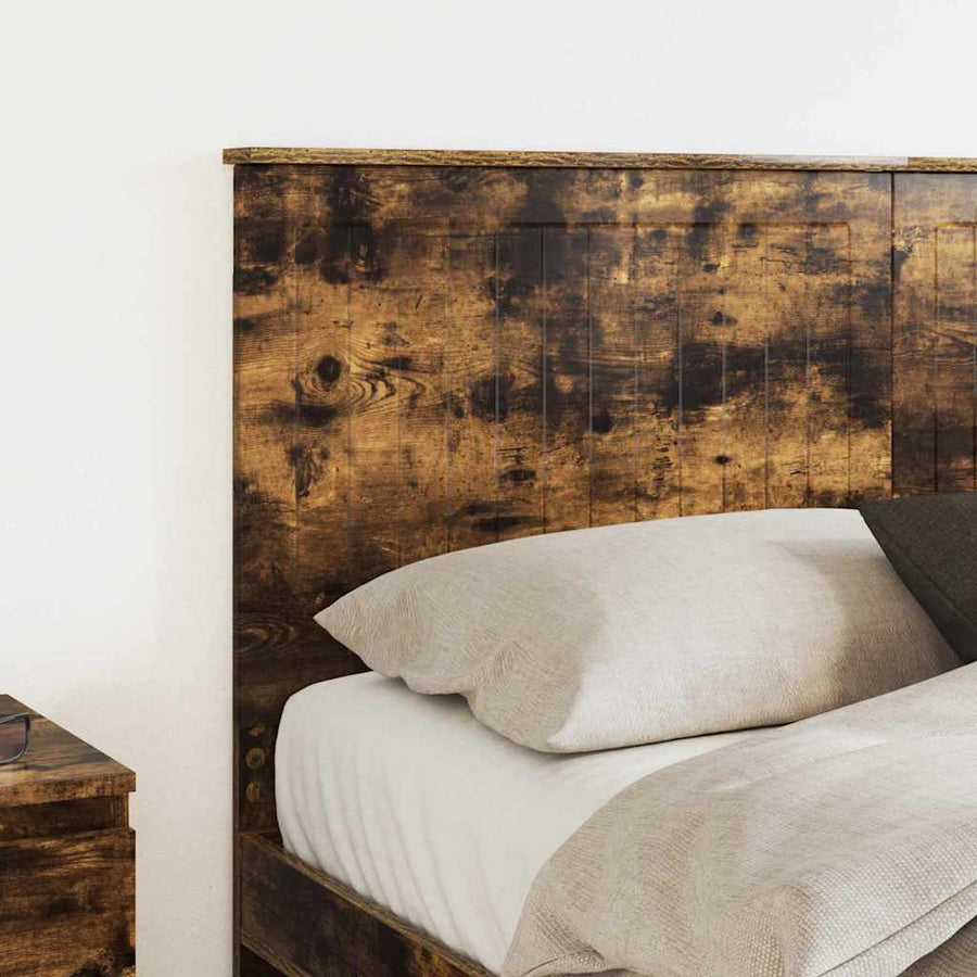 Hoofdbord met hoofdeinde Gerookt eiken 150 cm Bewerkt hout