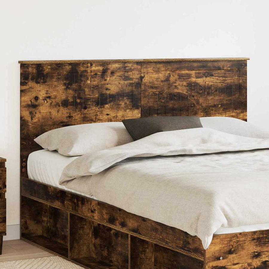 Hoofdbord met hoofdeinde Gerookt eiken 150 cm Bewerkt hout