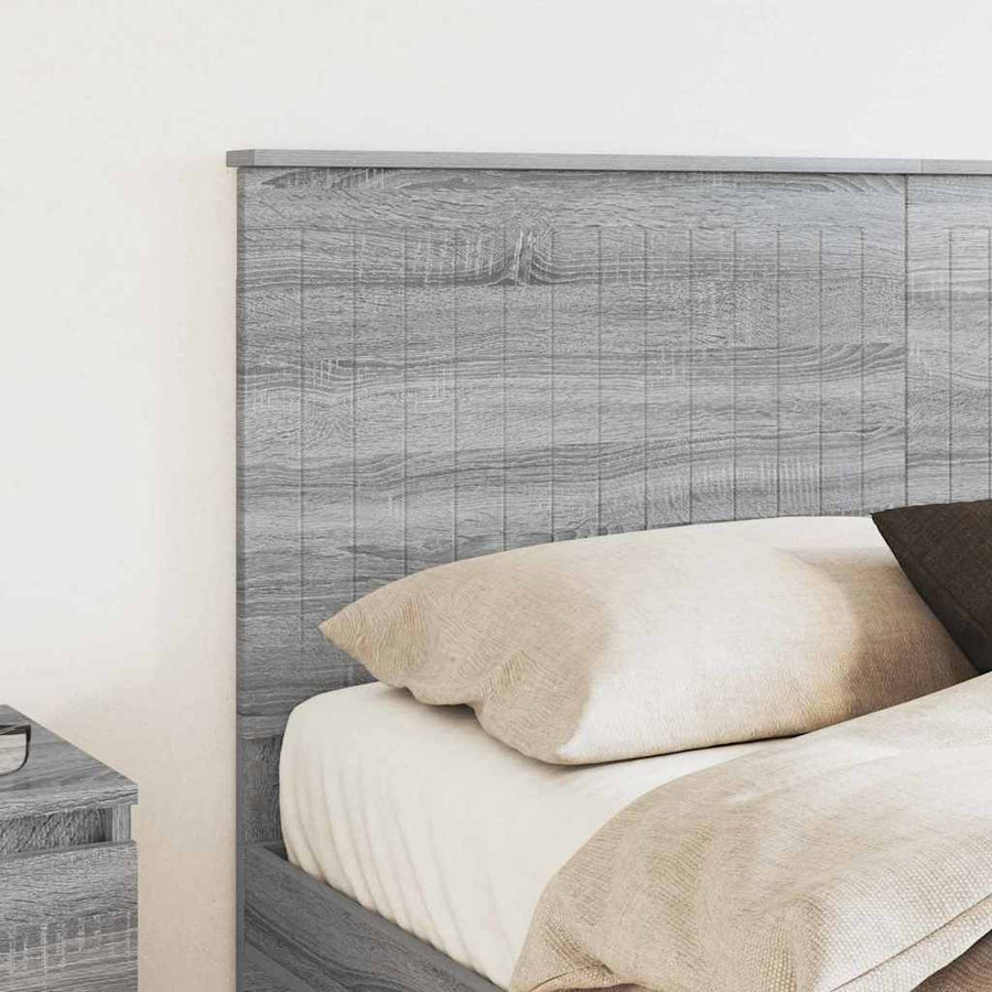 Hoofdbord met hoofdeinde Grijs Sonoma 150 cm Bewerkt hout