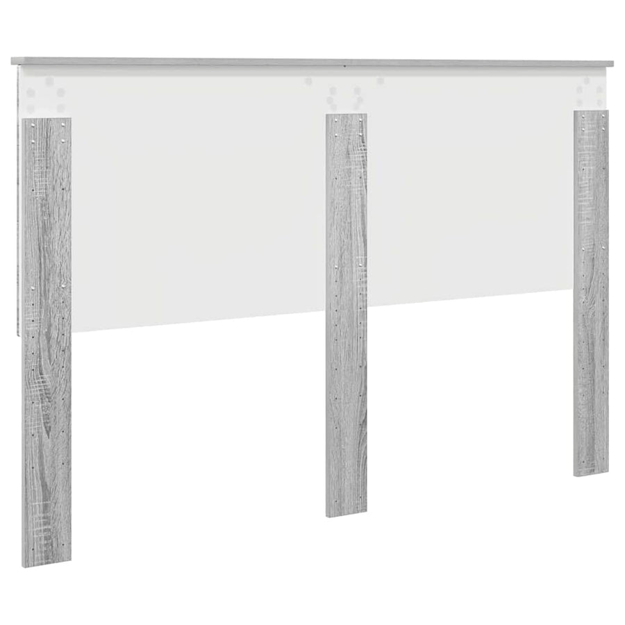 Hoofdbord met hoofdeinde Grijs Sonoma 150 cm Bewerkt hout