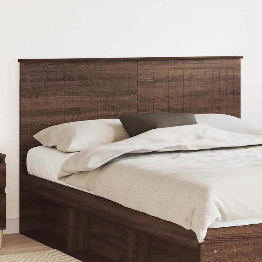 Hoofdbord met hoofdeinde Bruin Eiken 150 cm Bewerkt hout