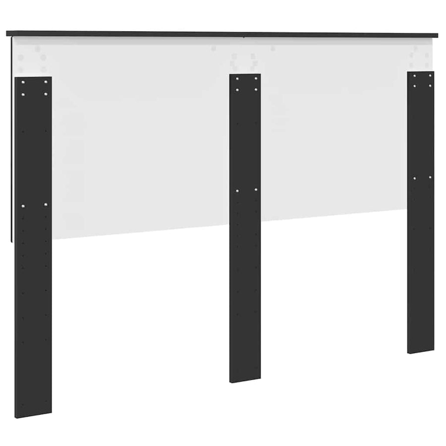 Hoofdbord met hoofdeinde Zwart Eiken 140 cm Bewerkt hout