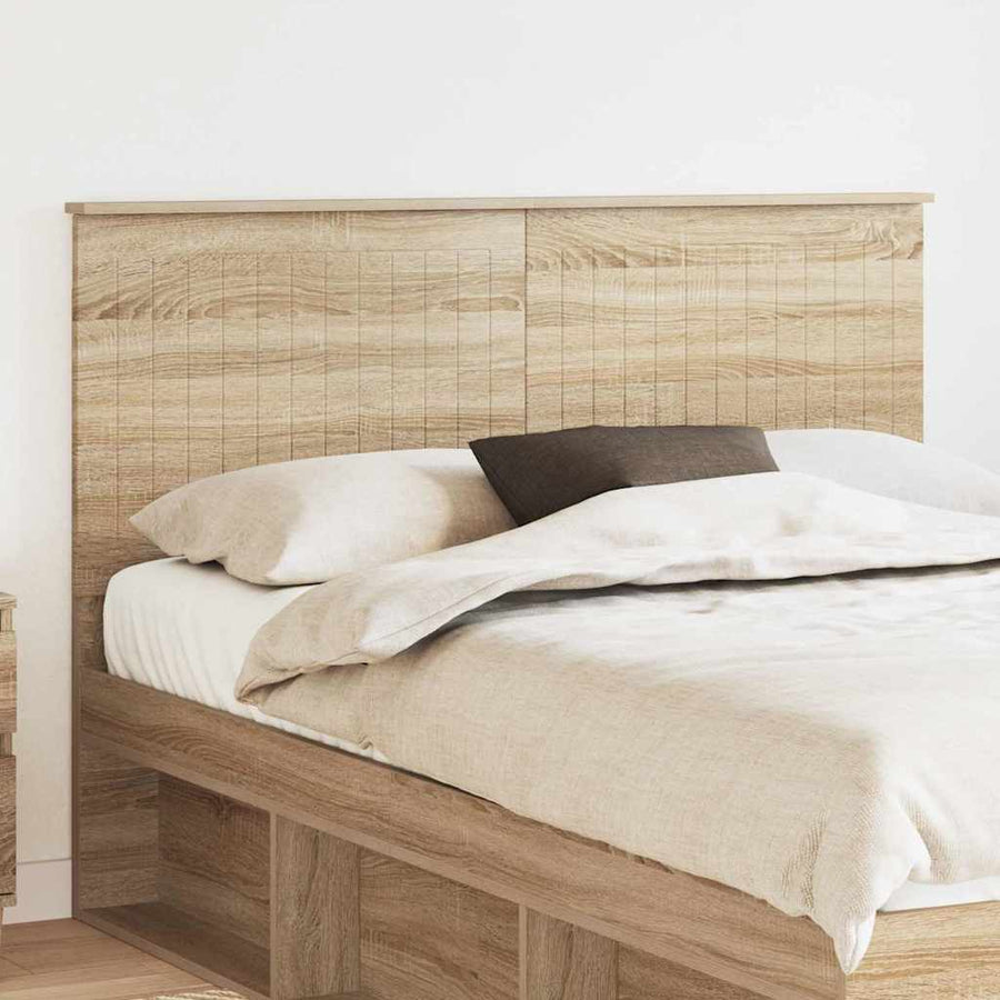Hoofdbord met hoofdeinde Sonoma Eiken 140 cm Bewerkt hout