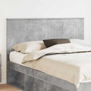 Hoofdbord 143x7x100 cm beton grijs bewerkt hout