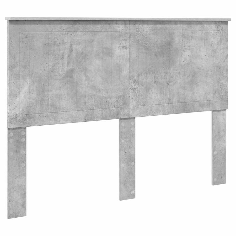 Hoofdbord met hoofdeinde Beton Grijs 140 cm Bewerkt hout