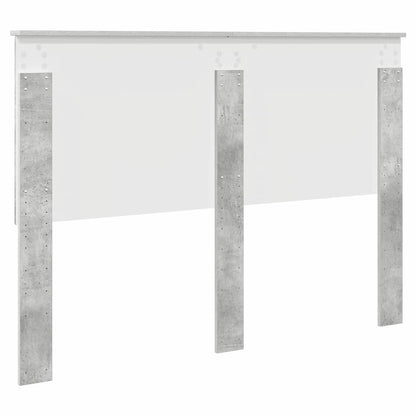 Hoofdbord met hoofdeinde Beton Grijs 140 cm Bewerkt hout