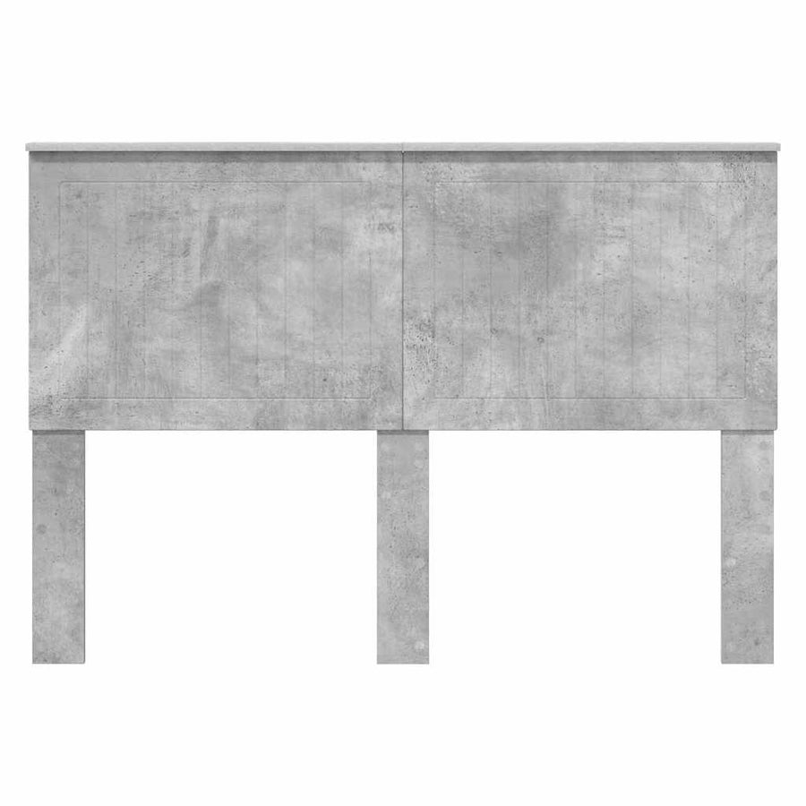 Hoofdbord met hoofdeinde Beton Grijs 140 cm Bewerkt hout