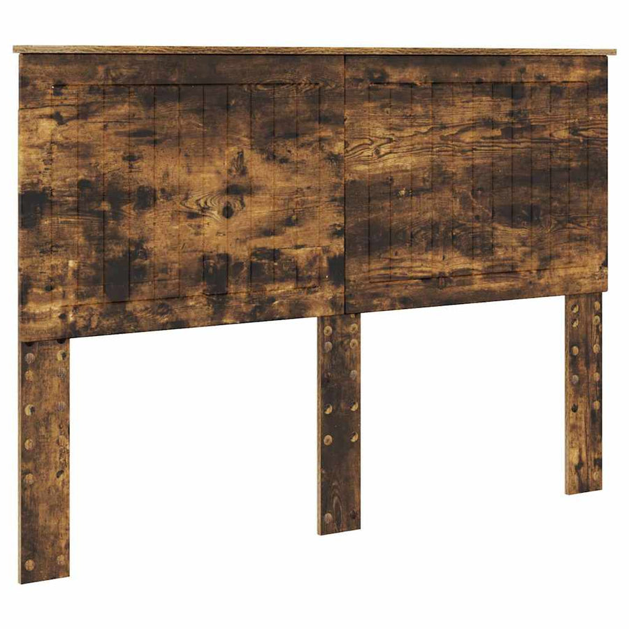 Hoofdbord met hoofdeinde Gerookt eiken 140 cm Bewerkt hout