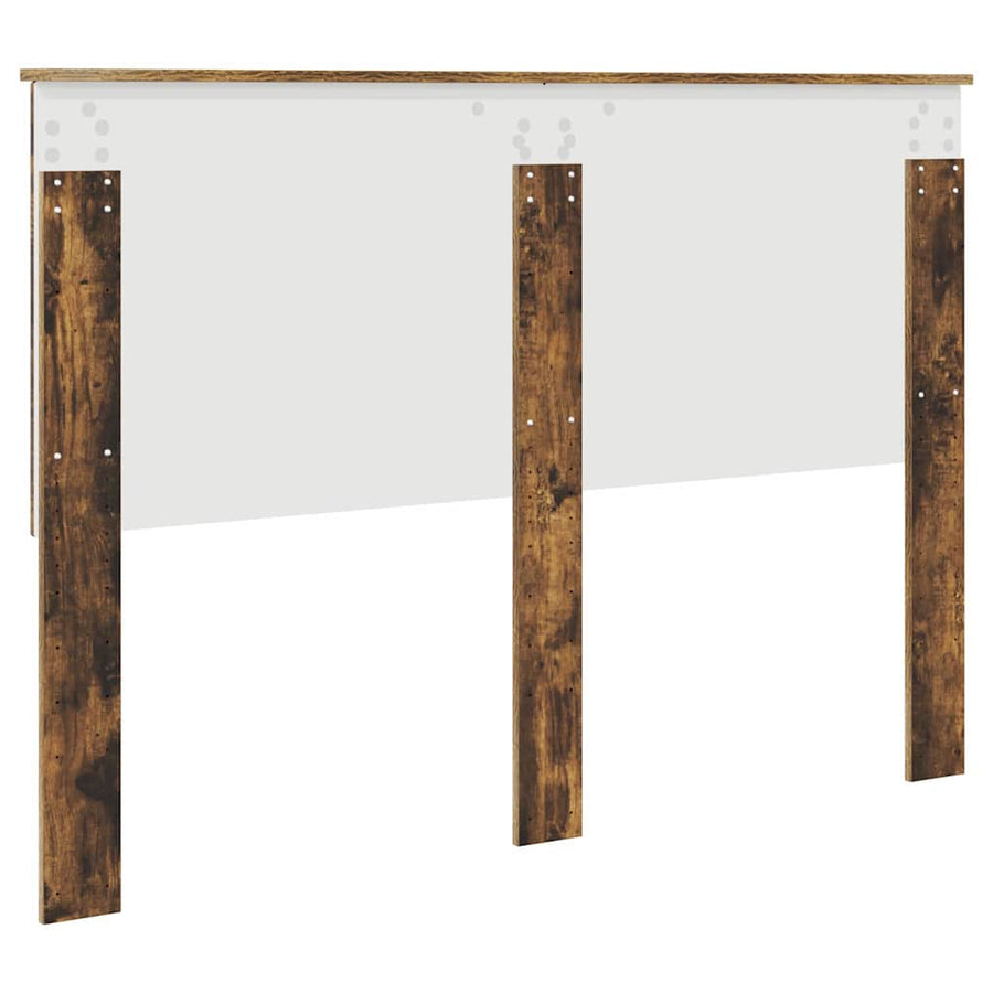 Hoofdbord met hoofdeinde Gerookt eiken 140 cm Bewerkt hout