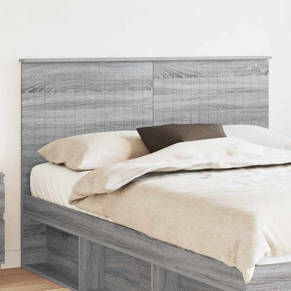 Hoofdbord met hoofdeinde Grijs Sonoma 140 cm Bewerkt hout
