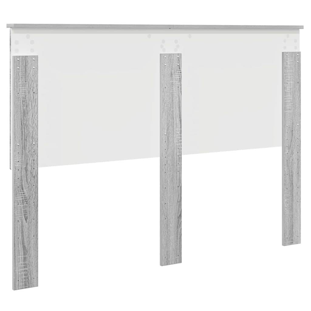 Hoofdbord met hoofdeinde Grijs Sonoma 140 cm Bewerkt hout