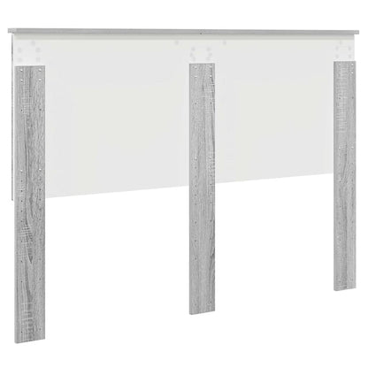 Hoofdbord met hoofdeinde Grijs Sonoma 140 cm Bewerkt hout