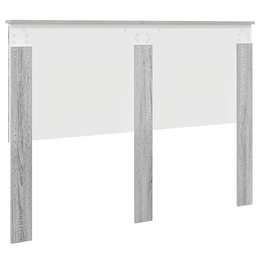 Hoofdbord met hoofdeinde Grijs Sonoma 140 cm Bewerkt hout