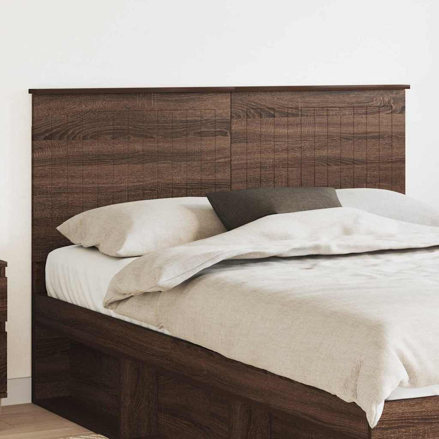 Hoofdbord met hoofdeinde Bruin Eiken 140 cm Bewerkt hout