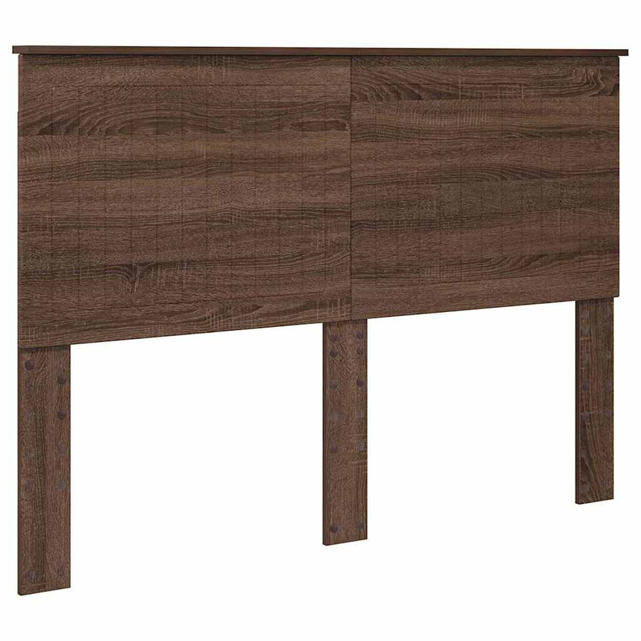 Hoofdbord met hoofdeinde Bruin Eiken 140 cm Bewerkt hout