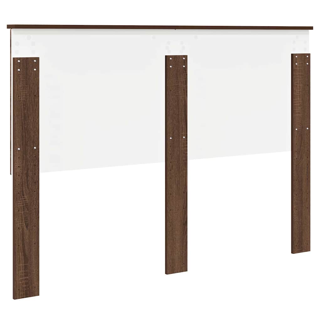 Hoofdbord met hoofdeinde Bruin Eiken 140 cm Bewerkt hout