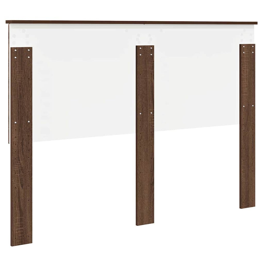 Hoofdbord met hoofdeinde Bruin Eiken 140 cm Bewerkt hout