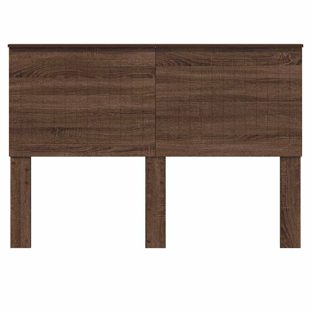 Hoofdbord met hoofdeinde Bruin Eiken 140 cm Bewerkt hout