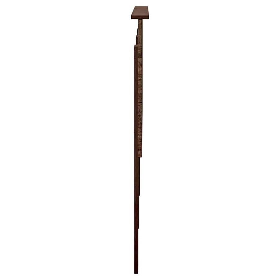 Hoofdbord met hoofdeinde Bruin Eiken 140 cm Bewerkt hout
