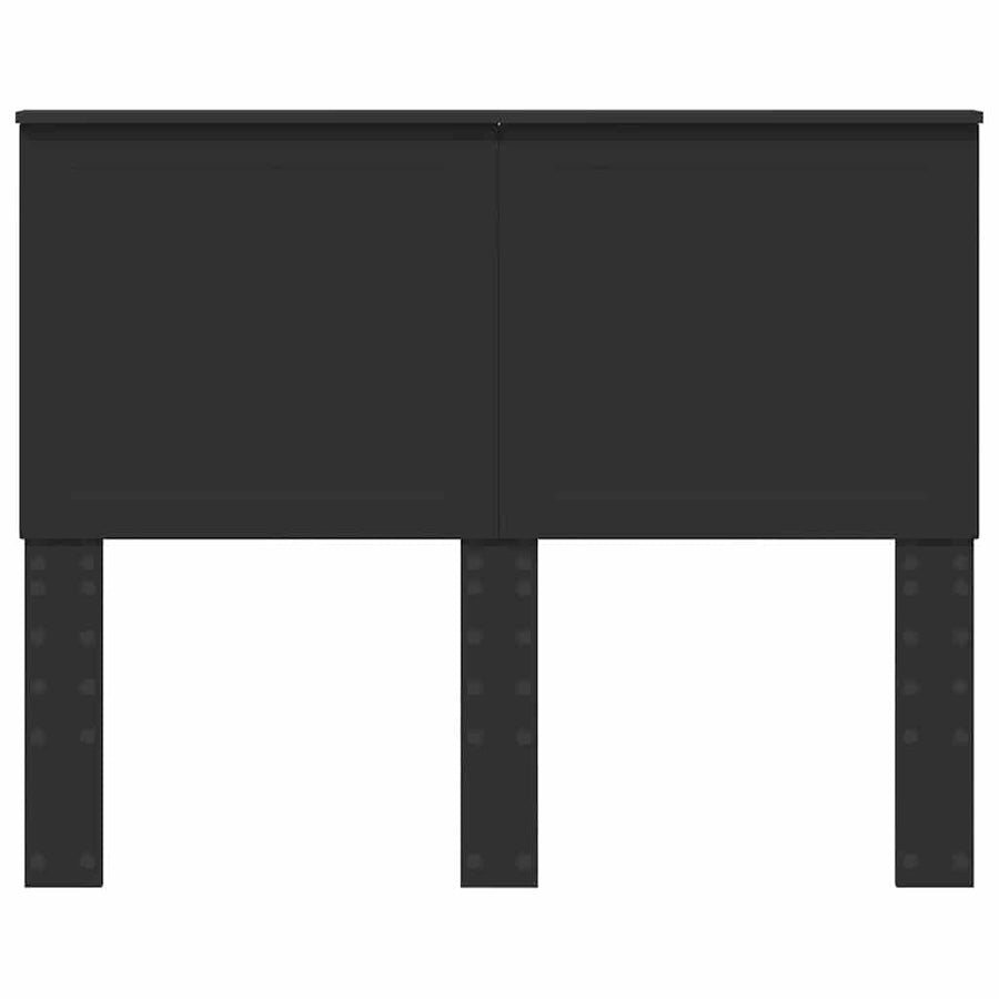 Hoofdbord met hoofdeinde Zwart Eiken 135 cm Bewerkt hout