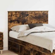 Hoofdbord 135 cm gerookt eiken bewerkt hout