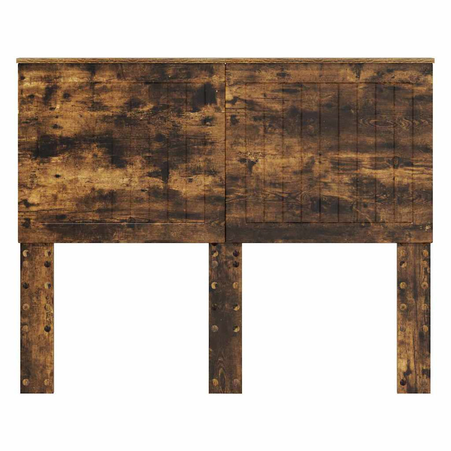 Hoofdbord met hoofdeinde Gerookt eiken 135 cm Bewerkt hout