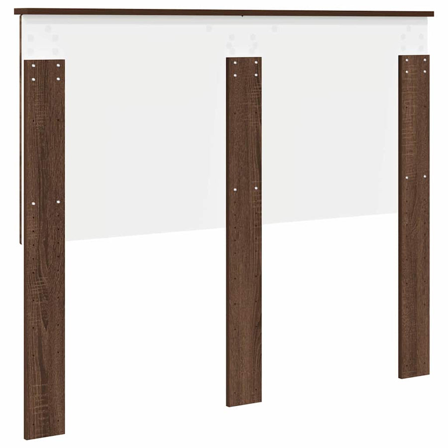 Hoofdbord met hoofdeinde Bruin Eiken 135 cm Bewerkt hout