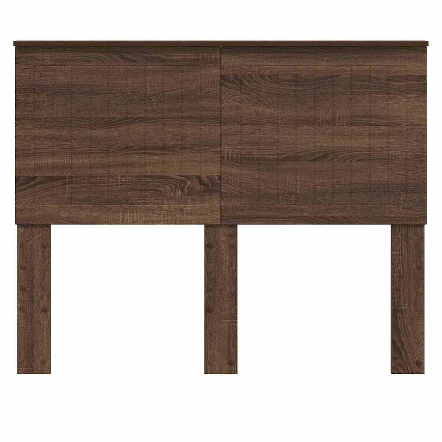 Hoofdbord met hoofdeinde Bruin Eiken 135 cm Bewerkt hout