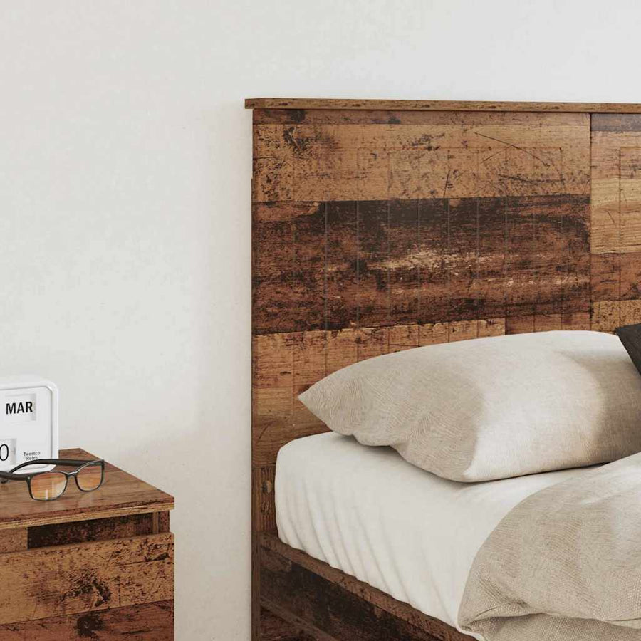 Hoofdbord met hoofdeinde Oud Hout 135 cm Bewerkt hout
