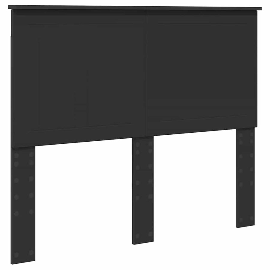 Hoofdbord met hoofdeinde Zwart Eiken 120 cm Bewerkt hout
