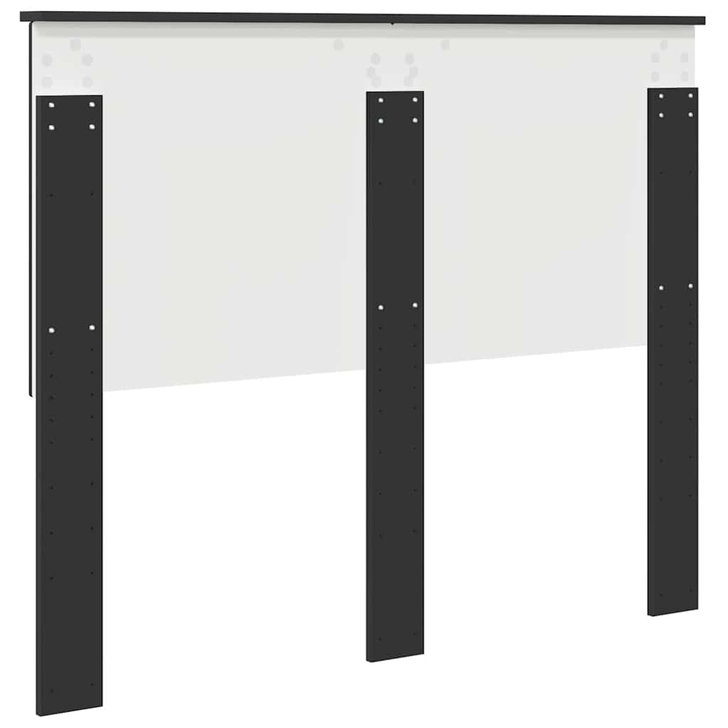 Hoofdbord met hoofdeinde Zwart Eiken 120 cm Bewerkt hout