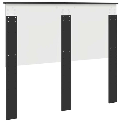 Hoofdbord met hoofdeinde Zwart Eiken 120 cm Bewerkt hout